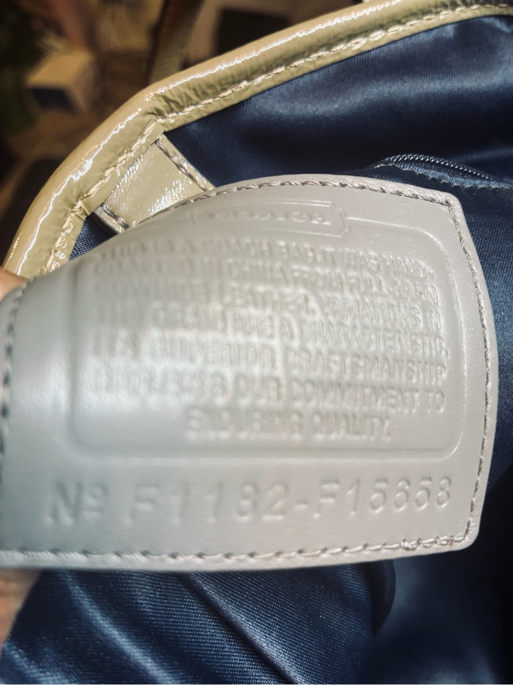 Coach Kiss-lock Patent Leather Tote, khaki Green - Picture 2 of 16